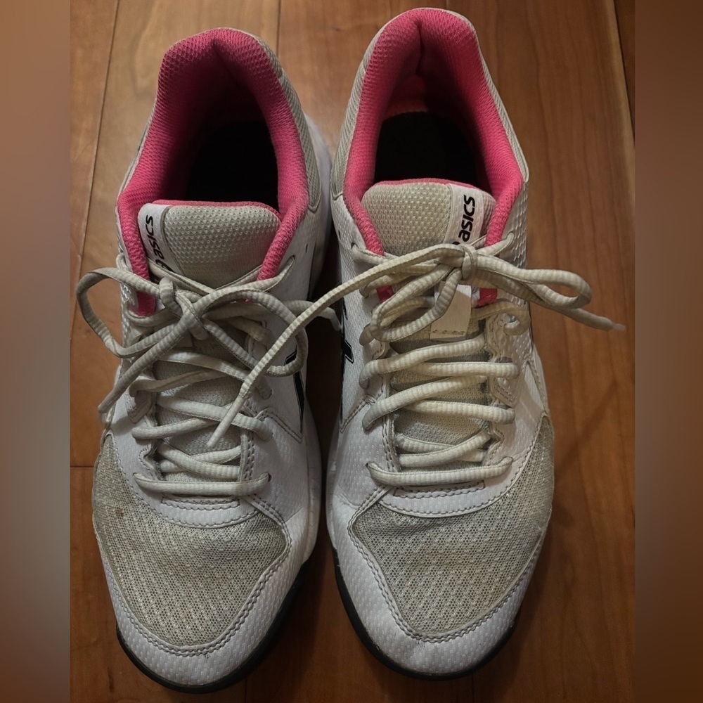 ASICS Women's White and Pink Athletic Shoes